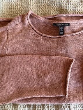 Organic Cotton Eileen Fisher Boxy Crewneck Sweater S